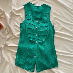 Walter 100% silk green blouse